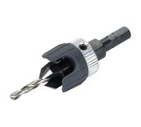 wolfcraft Screw Starter With Countersink and Depth Stop, Ø 4-5 mm I 2544000 I Drilling and countersinking in one step