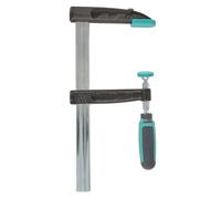 wolfcraft PRO 400 Screw Clamp - 300 mm F-Clamp for Professional Woodworking | Heavy-duty cast iron arms with ergonomic handle, 400 kg pressure, hollow profile rail for torsion resistance. 3620000