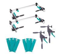 wolfcraft PRO Door Frame Assembly Set, 12 Pieces - Complete Fitting Kit | Vertical and horizontal alignment tool for 610, 735, 860, and 985 mm door dimensions. With spreader bars. 3679015