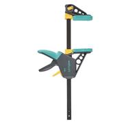 wolfcraft PRO L One-Hand Bar Clamp 300 mm - Quick-Release Spreader | Professional woodworking tool with 100 mm jaw clearance, hardened steel rail, and one-hand mechanism. 3031000