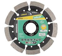 wolfcraft Pro Laser Universal Diamond Cutting Disc I 8310000 I Universal Use - Ideal for Reinforced Concrete I Diameter 115 mm I 10 mm