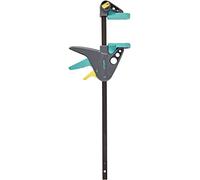wolfcraft PRO M One-Hand Bar Clamp 300 mm - 2-in-1 Quick-Release Clamp and Spreader, up to 90 kg, Ergonomic Grip, Made in Europe - 3457000
