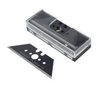 wolfcraft PRO Sharp Trapezium Blades, 0.65 x 61 mm - 5 Black, Extra-Sharp Blades for Trapezium Blade Knife - 4206000