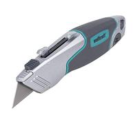 wolfcraft Professional Dual Blade Knife I 4200000 I for Cutting Solid Materials Using a Trapezium or Hook Blade
