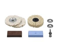 wolfcraft professional polishing set I 2179000 I Polishing pastes, mandrel, sisal brush, buffing discs for high-gloss polishing