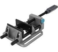 wolfcraft Quick-Action Vice, 100 mm - with Quick Adjustment - Clamping jaw Professional with V-Slots - for Drill Stands and workbenches - Clamping Force 200 kg - 3410000