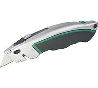 wolfcraft Retractable Quick-Change Trapezoid Utility Knife with 5 Blades
