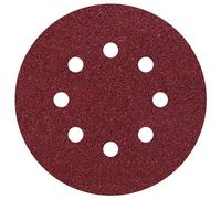 Wolfcraft Router Sandpaper 80 Grit Ø125mm Hook-and-Loop 25pcs