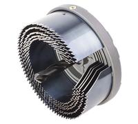 wolfcraft Standard Hole Saw Set 5 Pcs. with Metal Body I 8918000 I Saw with 5 Quick-Change Blades, Ø 68-100 mm, Cutting Depth 33 mm