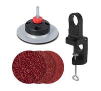 wolfcraft Stationary Sanding Set to Use Drill as Sander, 14 Pcs