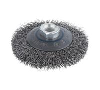 wolfcraft Steel Wire Cup Brush - Twisted M14 Wire Brush for Angle Grinders