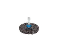 wolfcraft steel wire disc brush ø50x8mm I 2710000 I Hexagonal shank SW 6.35 mm I Ideal for derusting and cleaning
