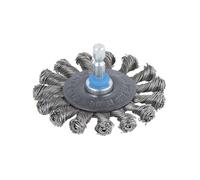 wolfcraft Steel Wire Wheel Brush, Ø 75 mm, twisted I 2119000