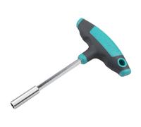 wolfcraft T-Handle Screwdriver - 1/4" Bit Socket with Quick-Change Chuck | Ergonomic 2-component handle with magnet for high torque, force transmission, and overhead use. 1235000