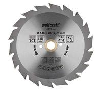 wolfcraft TC Circular Hand Saw Blade, Green Series I 6359000 I Fast, Medium-coarse cuts