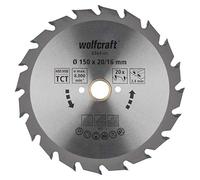 wolfcraft TC Circular Hand Saw Blade, Green Series I 6364000 I Fast, Medium-coarse cuts