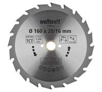 wolfcraft TC Circular Hand Saw Blade, Green Series I 6368000 I Fast, Medium-coarse cuts