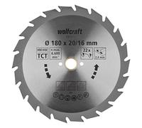 wolfcraft TC Circular Hand Saw Blade, Green Series I 6372000 I Fast, Medium-coarse cuts
