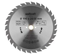 wolfcraft TC Circular Hand Saw Blade, Green Series I 6376000 I Fast, Medium-coarse cuts