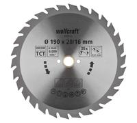 wolfcraft TC Circular Hand Saw Blade, Green Series I 6376000 I Fast, Medium-coarse cuts