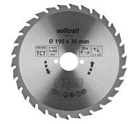 wolfcraft TC Circular Hand Saw Blade, Green Series I 6377000 I Fast, Medium-coarse cuts