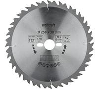 wolfcraft TC Circular Table Saw Blade, green series, Ø 250 mm I 6660000 I Quick, medium-coarse cuts