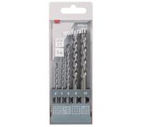 wolfcraft TC Rock Drill Bit Set 5 pcs. I 8450000 I For drilling into brick walls, artificial stone and natural stone