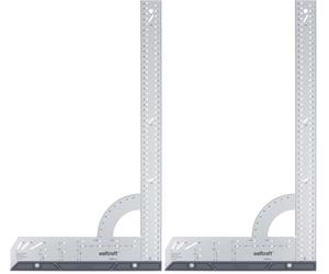 wolfcraft Universal Angle & Try Square I 5206000 I For measuring, marking, drawing and guided cutting (Pack of 2)