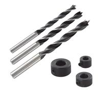 wolfcraft Wood Twist Drill Bit Set 6 Pcs. I 2730000 I Set for restricted-depth drilling for wood joints