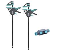 wolfcraft XL One-Handed Clamp Set PRO, 3-Piece for Clamping up to 1,060 mm