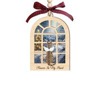 WolfeDesignPDD Savannah Cat Memorial Christmas Ornament - 2 Layer Wood & Acrylic - Forever in My Heart Pet Loss Tribute Keepsake for Holiday Tree Decoration and Remembrance Gift to Honor Beloved Cats