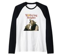 Wolfering Heights Gothic Wolf Moonlit Parody Raglan Baseball Tee