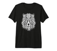 Wolfes Animal Theme Predators Forest Wolf Head Premium T-Shirt