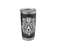 Wolfes Animal Theme Predators Forest Wolf Head Stainless Steel Insulated Tumbler