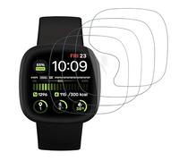 WolfFancy Pack of 4: for Fitbit Sense Screen Protector, Soft TPU Protective Film, Screen Protector Fitbit Versa 4 Tempered Glass, High Sensitivity Tempered Glass Screen Protector Fitbit Versa 3/4