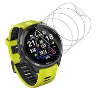 WolfFancy Pack of 4 Soft TPU Screen Protector for Garmin Forerunner 965 Screen Protector, Curved Edges Protection for Garmin Forerunner 965 Tempered Glass, Shatterproof, Precise Fit Film, Tempered