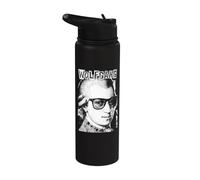 Wolfgang Amadeus Mozart Funny Composer Retro Pop Art Music Stainless Steel Insulated Water Bottle