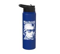 Wolfgang Amadeus Mozart Funny Composer Retro Pop Art Music Stainless Steel Insulated Water Bottle