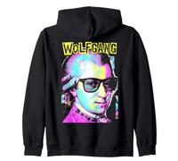 Wolfgang Amadeus Mozart Funny Composer Retro Pop Art Music Zip Hoodie