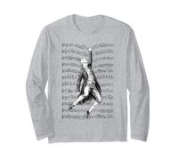 Wolfgang Amadeus Mozart Funny Composer Sheet Music Musician Long Sleeve T-Shirt