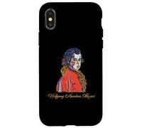 Wolfgang Amadeus Mozart Hand Drawn Portrait Vintage Case for iPhone X/XS