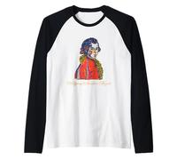 Wolfgang Amadeus Mozart Hand Drawn Portrait Vintage Raglan Baseball Tee