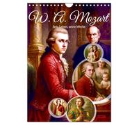 Wolfgang Amadeus Mozart. His life, his works UK-Version (Wall Calendar 2026 DIN A4 Portrait), CALVENDO 12 Month Wall Calendar