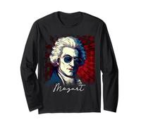 Wolfgang Amadeus Mozart Portrait Musician Composer Long Sleeve T-Shirt