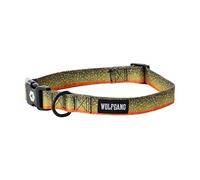 Wolfgang Heavy Duty, Adjustable Dog Collar with Quick Release Nylon Buckle for Walking & Training, BrookTrout Print, Small