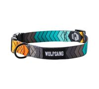 Wolfgang Heavy Duty, Adjustable Wide Venture Dog Collar with Quick Release Nylon Buckle for Walking & Training, ChevTech Print, Medium