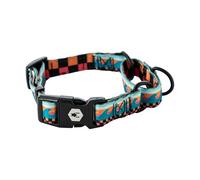 Wolfgang Heavy Duty Martingale Dog Collar with Quick Release Nylon Buckle for Walking & Training, BuenaOnda Print, Small
