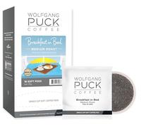 Wolfgang Puck Coffee, Breakfast In Bed, 12 Gram Soft Pods, 16 Count (Pack of 6)