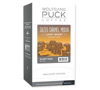 Wolfgang Puck Coffee, Salted Caramel Mocha Coffee, 9.5 g, Pack of 18
