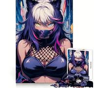 Wolfgirl City Ninja Hard Jigsaw Puzzle for Adults 1000 Pieces Focus Enhance Restful Activity Smooth Cut Winter Gift (38x52cm)